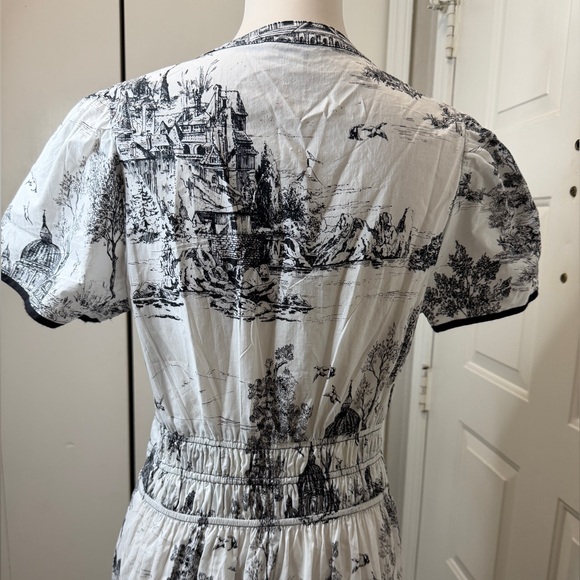 Umgee Black and White Scenic Maxi Dress - Picture 5 of 10